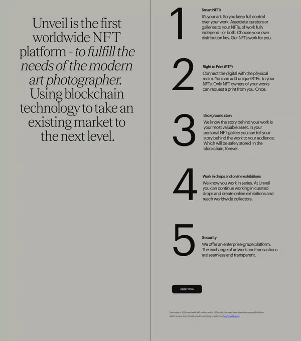 Unveil Membership - Landing design inspiration