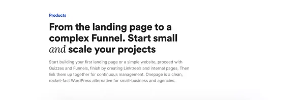 Onepage - Erstelle noch heute deine Seite. Genau so wie du sie dir vorstellst! | Onepage - Landing design inspiration