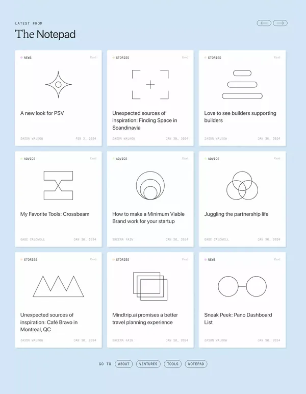 Plain Sight Ventures - Landing design inspiration