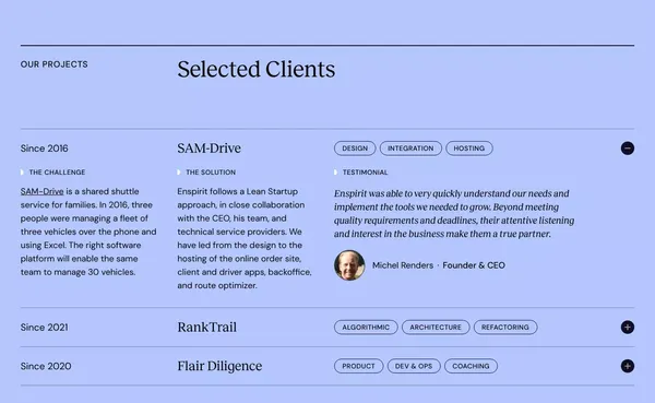 Enspirit | Software for humans - Landing design inspiration