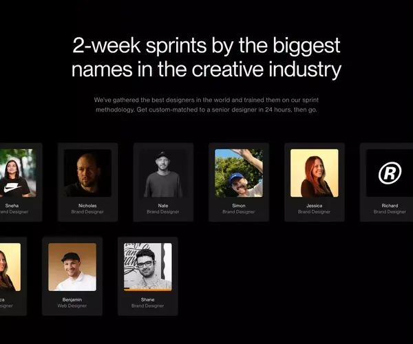 Stellar — Blazing fast design sprints - Landing design inspiration