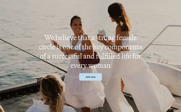 Les Amis | Your Family of Girlfriends - Landing design inspiration