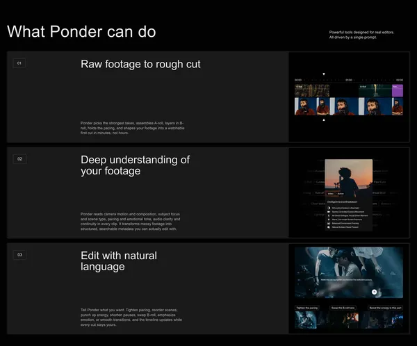 Ponder - Landing design inspiration