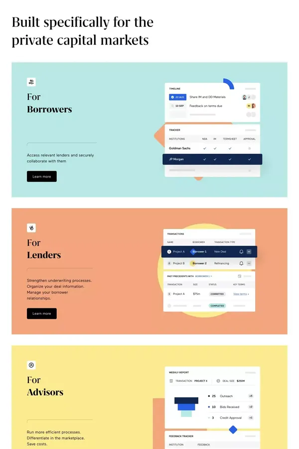 Termgrid - Debt Financing Simplified - Landing design inspiration