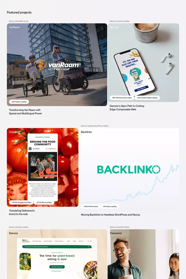 Bejamas: Building better websites - Landing design inspiration