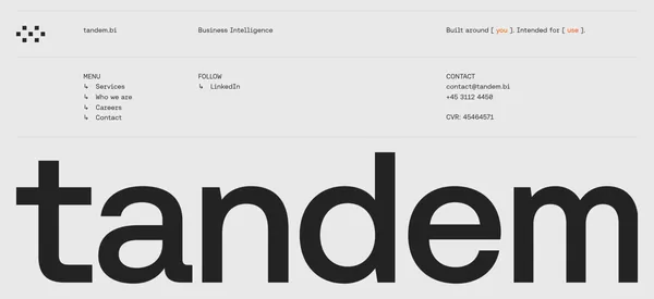 Tandem.bi - Landing design inspiration
