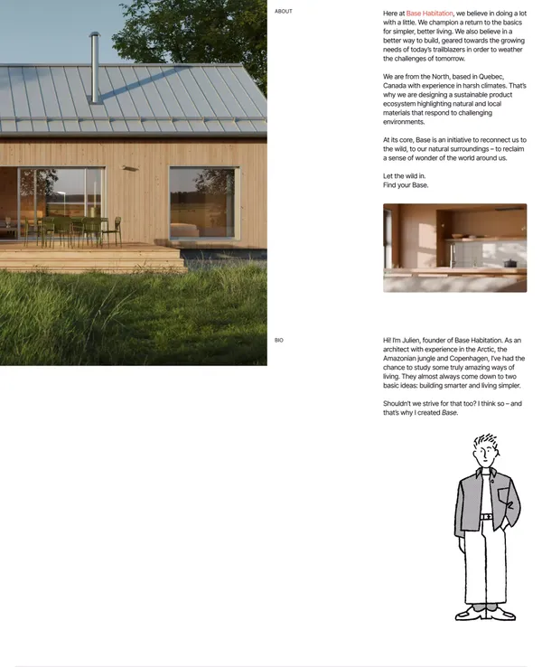 Base Habitation – Let the wild in. Find your Base. - Landing design inspiration