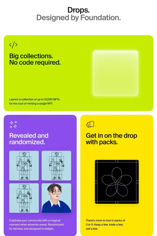 Drops | Foundation - Landing design inspiration