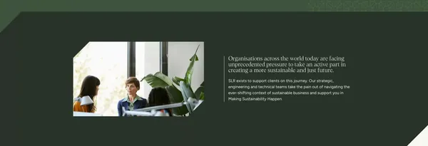 Global Leaders in Sustainability Solutions | SLR Consulting - Landing design inspiration