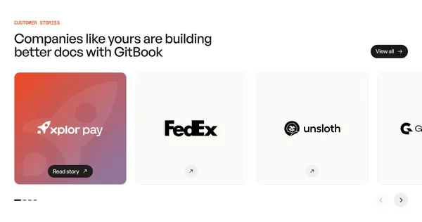 GitBook - The AI-native documentation platform - Landing design inspiration