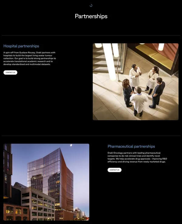 Orakl Oncology - Landing design inspiration