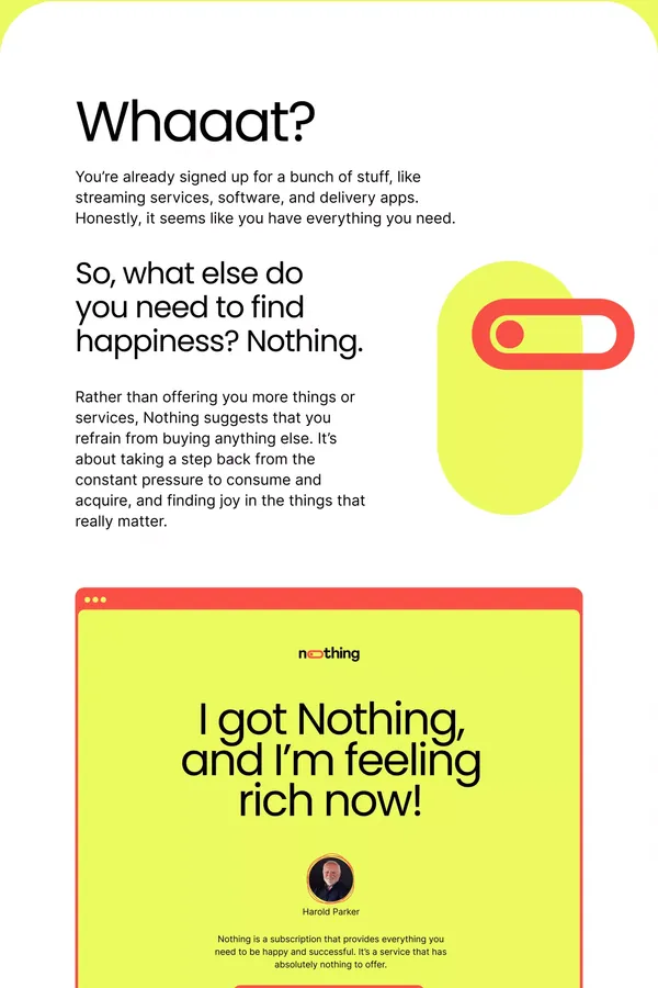 Get Nothing - Landing design inspiration