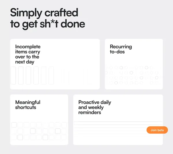 Ahead - simply crafted to get shit done - Landing design inspiration