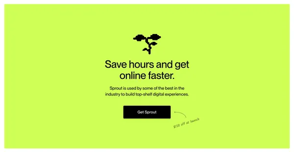 Sprout - Landing design inspiration