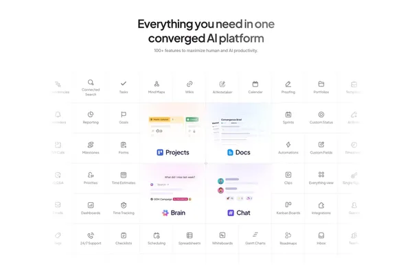ClickUp™ | The everything app for work - Landing design inspiration
