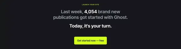 Ghost: Turn your audience into a business - Landing design inspiration
