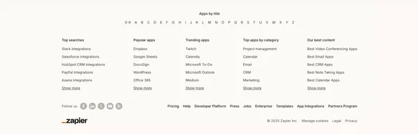 Zapier: Automate AI Workflows, Agents, and Apps - Landing design inspiration