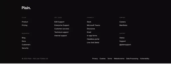 Plain - unify, simplify, and supercharge your techncial support - Pricing design inspiration