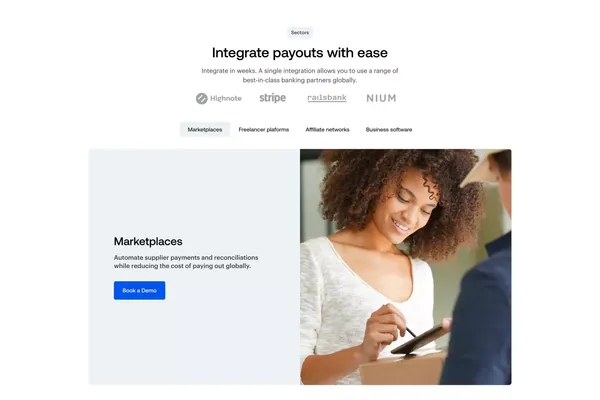 Yordex | Embedded payments - Landing design inspiration
