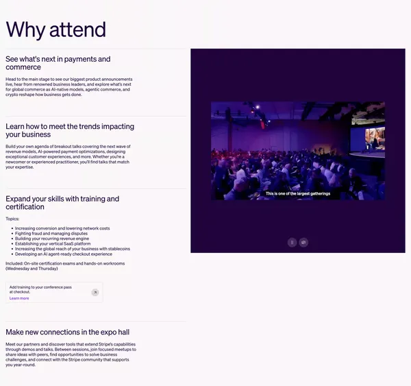 Stripe Sessions 2026 | The global internet economy conference - Landing design inspiration