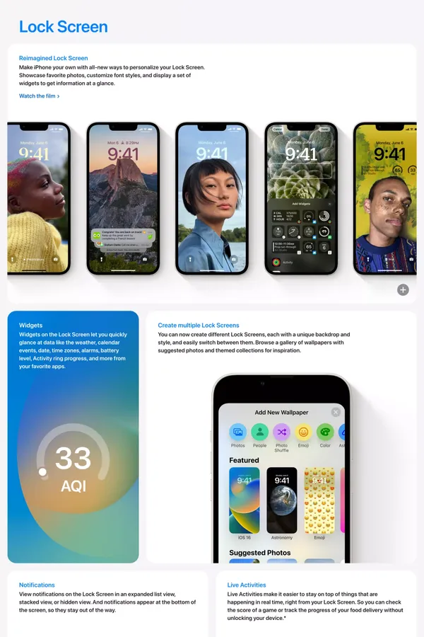 iOS 16 Preview - Apple - Landing design inspiration