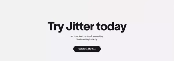 Jitter ·  A fast and simple motion design tool on the web - Landing design inspiration