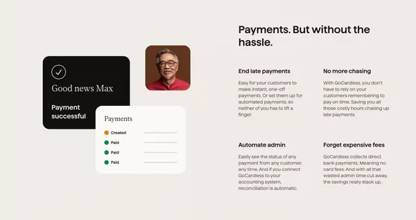 Online Payment Processing Solution | GoCardless - Landing design inspiration