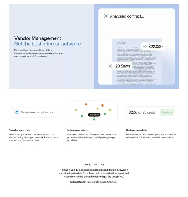 The Future of AI in Finance is Here | Ramp Intelligence - Landing design inspiration
