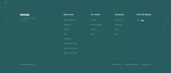 Corporate and Business Compliance Services | Mosey - Landing design inspiration