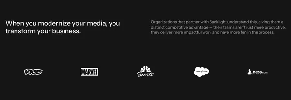 AI-powered software for managing and monetizing media - Landing design inspiration