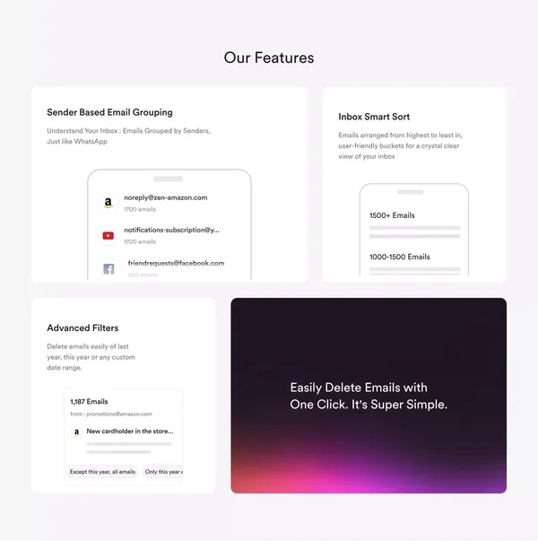 Happy Inbox - Landing design inspiration