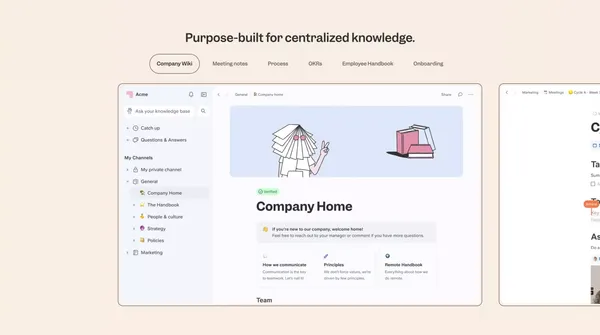 Slite - AI-powered knowledge base - Landing design inspiration