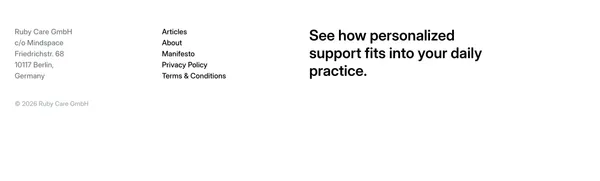 Ruby – Structured Cancer Survivorship Care - Landing design inspiration