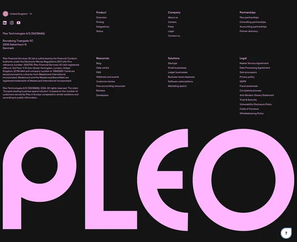 Smarter spending for your business - Pleo - Landing design inspiration