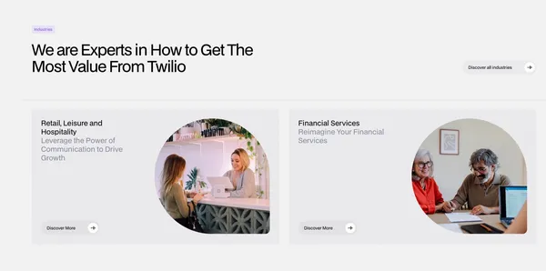 Zing | Twilio Flex Cloud Contact Centre Developers - Landing design inspiration