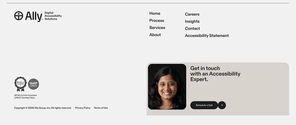Ally | WCAG Accessibility & ADA Compliance Services - Landing design inspiration