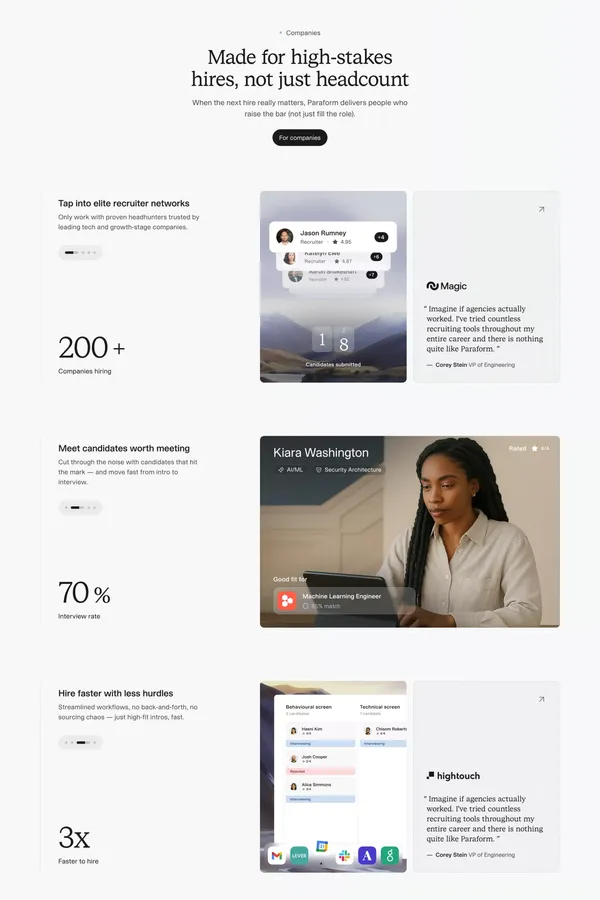 Paraform - Landing design inspiration