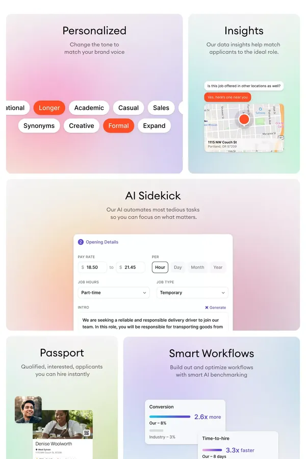Wave - Stay fully staffed. Forever. - Landing design inspiration
