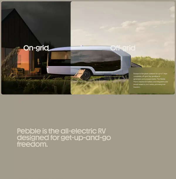 Pebble | Where Home Meets the Road - Landing design inspiration