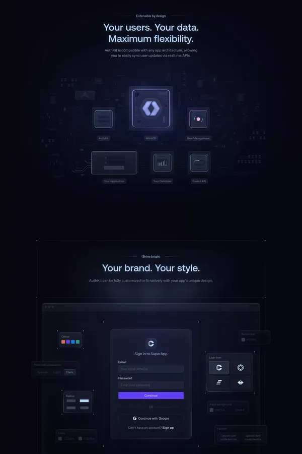 AuthKit by WorkOS - Landing design inspiration