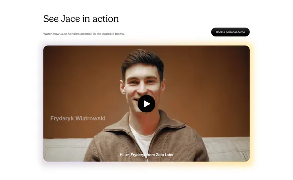 Jace AI | Your 24/7 Email Assistant That Drafts for You - Landing design inspiration