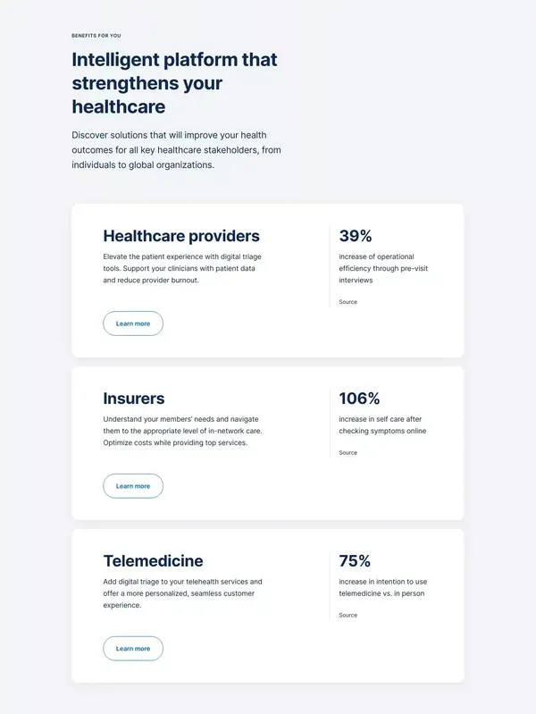 Homepage - Infermedica - Landing design inspiration