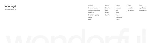 Wonderful | The Enterprise Agent Platform - Landing design inspiration