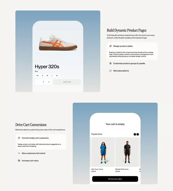 Shopify x Framer Integration | Framer Commerce - Landing design inspiration