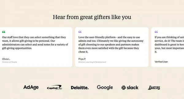 Loop & Tie * Choose Your Own Gift - Landing design inspiration