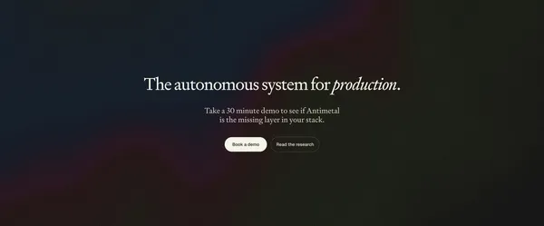 Antimetal - Landing design inspiration