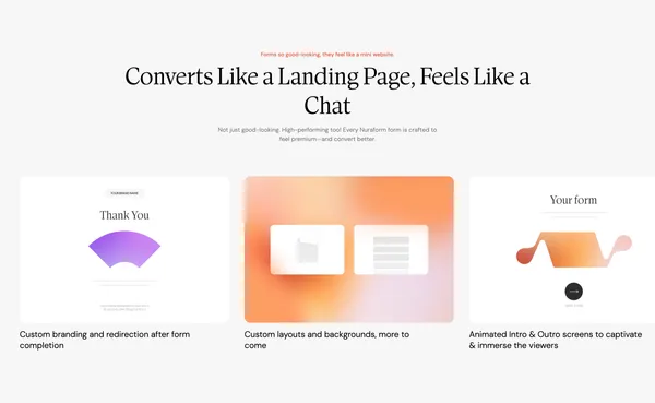 Create Beautiful, Smart, High-Converting Forms in Seconds — Nuraform - Landing design inspiration