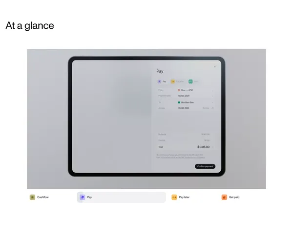 Tola - Accounts payable, accounts receivable and cash flow management - Landing design inspiration