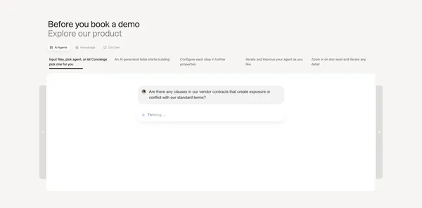 V7 Go | AI Agent Platform for Finance, Legal & Insurance - Landing design inspiration
