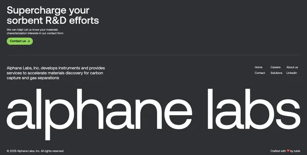 Alphane Labs - Landing design inspiration